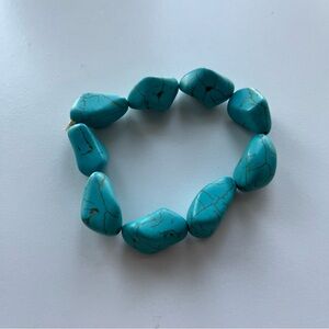 faux turquoise stretchy bracelet